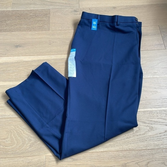 Haggar Men’s Navy Big & Tall Cool 18 Pro Classic-Fit Suit Dress Pants - NWT - Picture 3 of 8